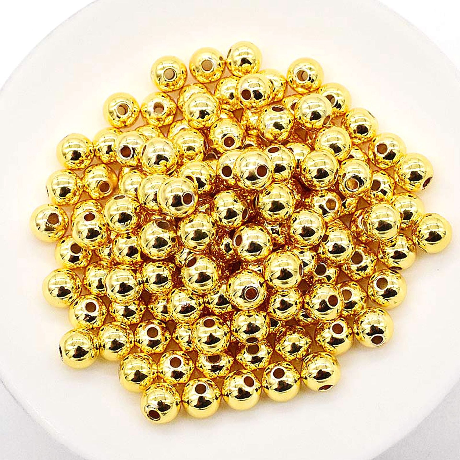 Wholesale 18K Gold Copper Beads 2-10MM
